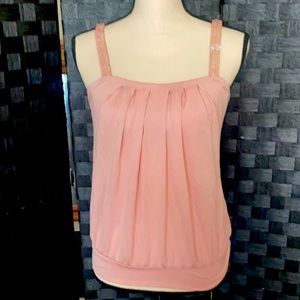 Marciano Pink tank-top with sequin strap